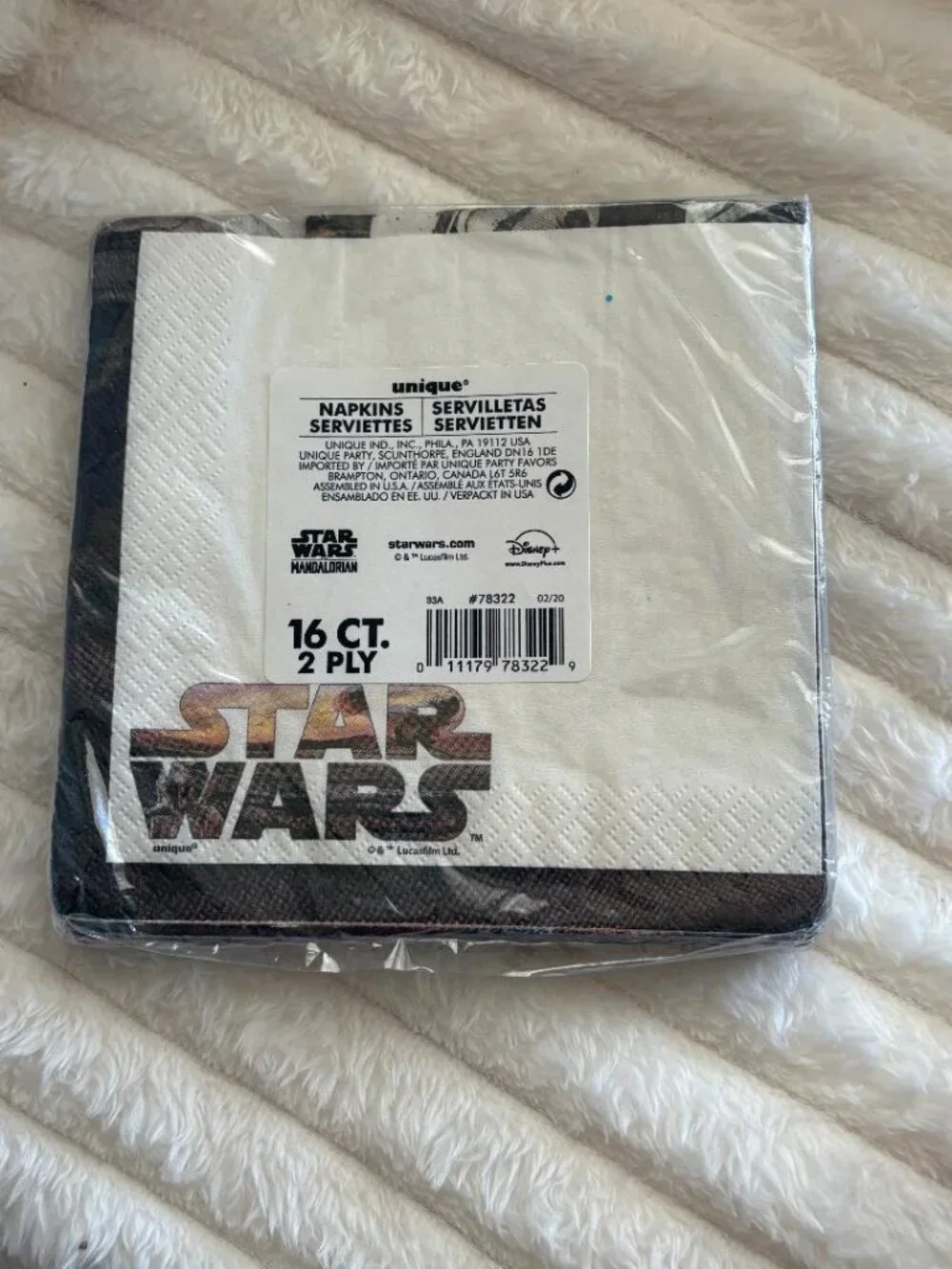 STAR WARS Party Birthday Plates Napkins Table cover Mandalorian Grogu